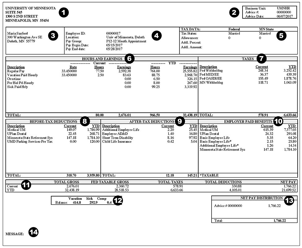 Pay statement graphic