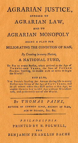 Paine’s Agrarian Justice