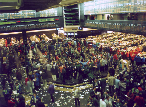 Chicago Board of Trade corn pit