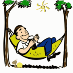Guy enjoying retirement in hammock